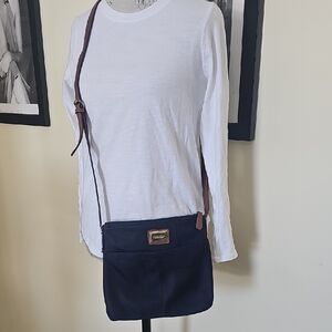 Calvin Klein navy crossbody purse